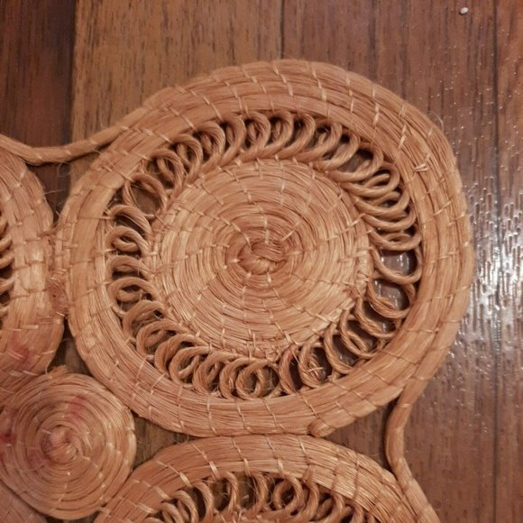 6 Boho Sisal Straw Placemats Farmhouse Vintage Boho - Picture 5 of 8